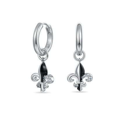 Knight Fleur de Lis Boucles d'oreilles Dangly - Paire