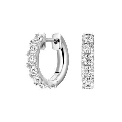 Moissanite Single Row Hoop Earring - Single