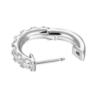 Moissanite Single Row Hoop Earring - Single