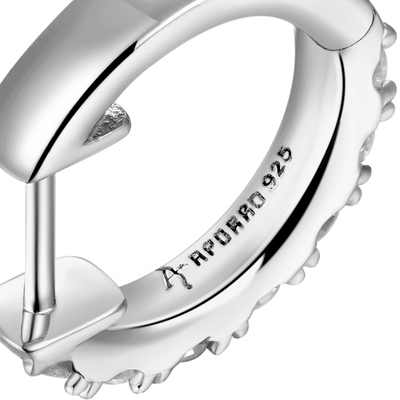 Moissanite Single Row Hoop Earring - Single