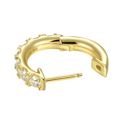Moissanite Single Row Hoop Earring - Single