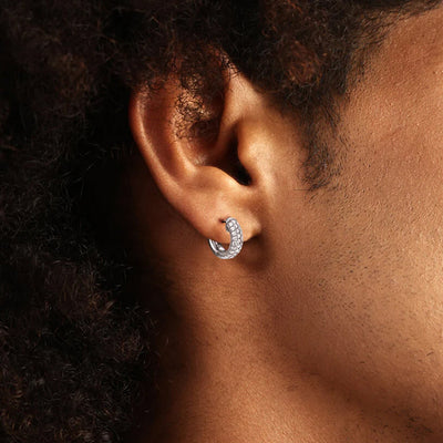 S925 Cluster Hoop Earring