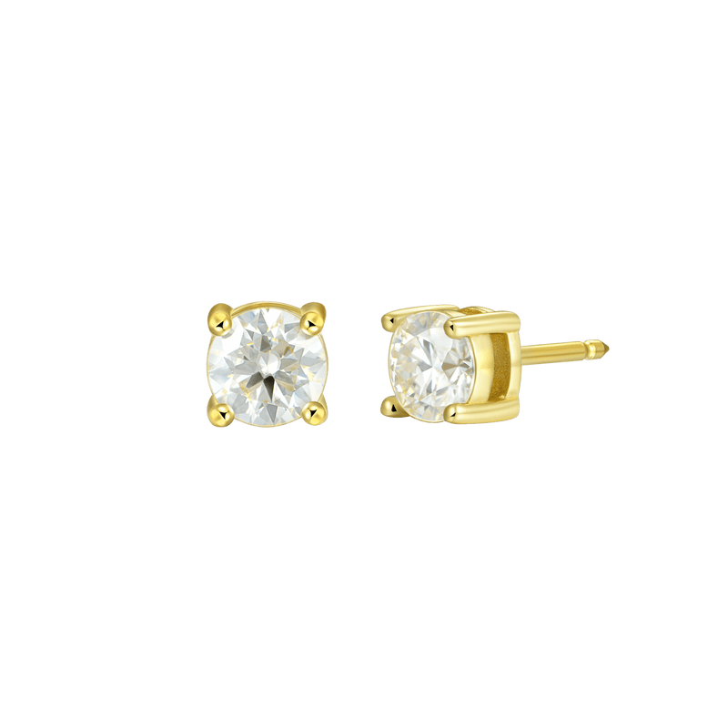 Round Cut Moissanite Stud Earring - Single - APORRO