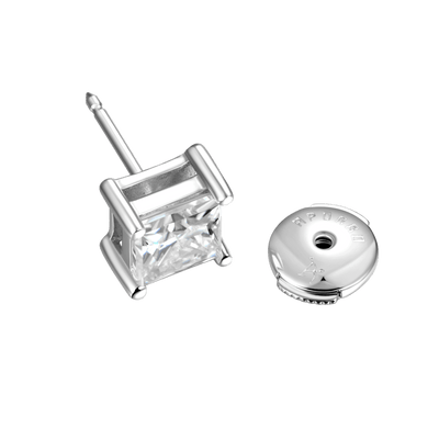 Moissanite S925 Princess Cut Stud Earring