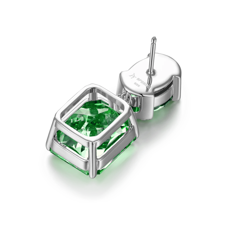 Crushed Ice Emerald Cut Drop Earring - Single - APORRO