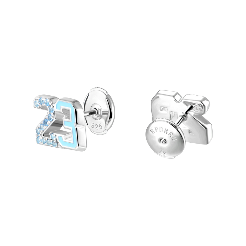 Number 23 Stud Earring - Single - APORRO