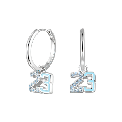 Single Number 23 Dangly Earring