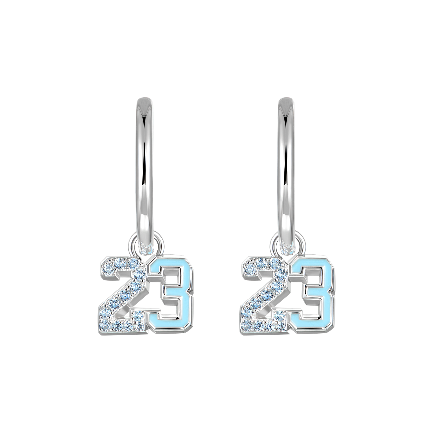 Women's Number 23 Dangly Earring