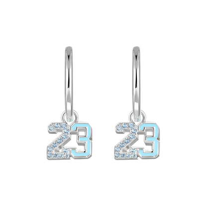 Single Number 23 Dangly Earring