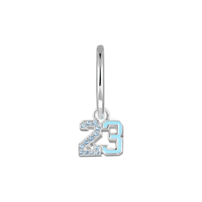 Single Number 23 Dangly Earring