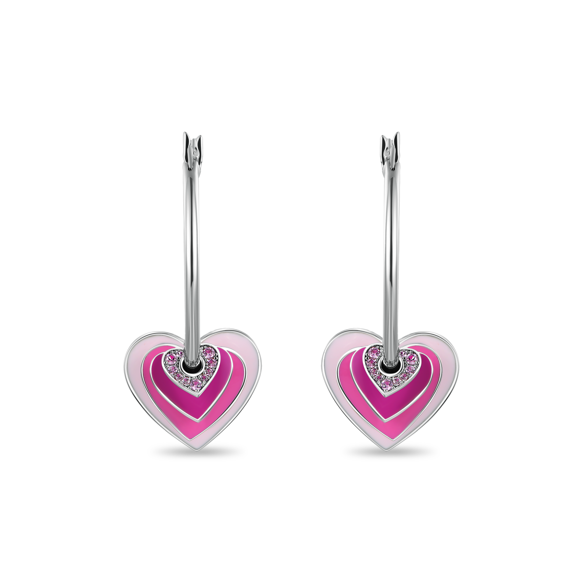 Boucles d'oreilles de cerceau de coeur brisé