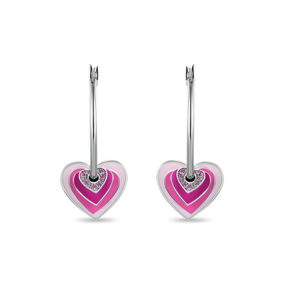 S925 Broken Heart Hoop Earrings