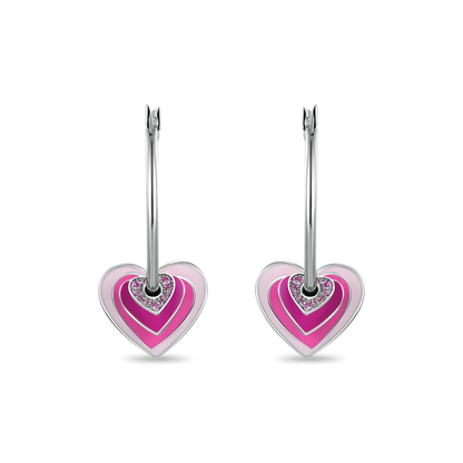 Boucles d'oreilles de cerceau de coeur brisé