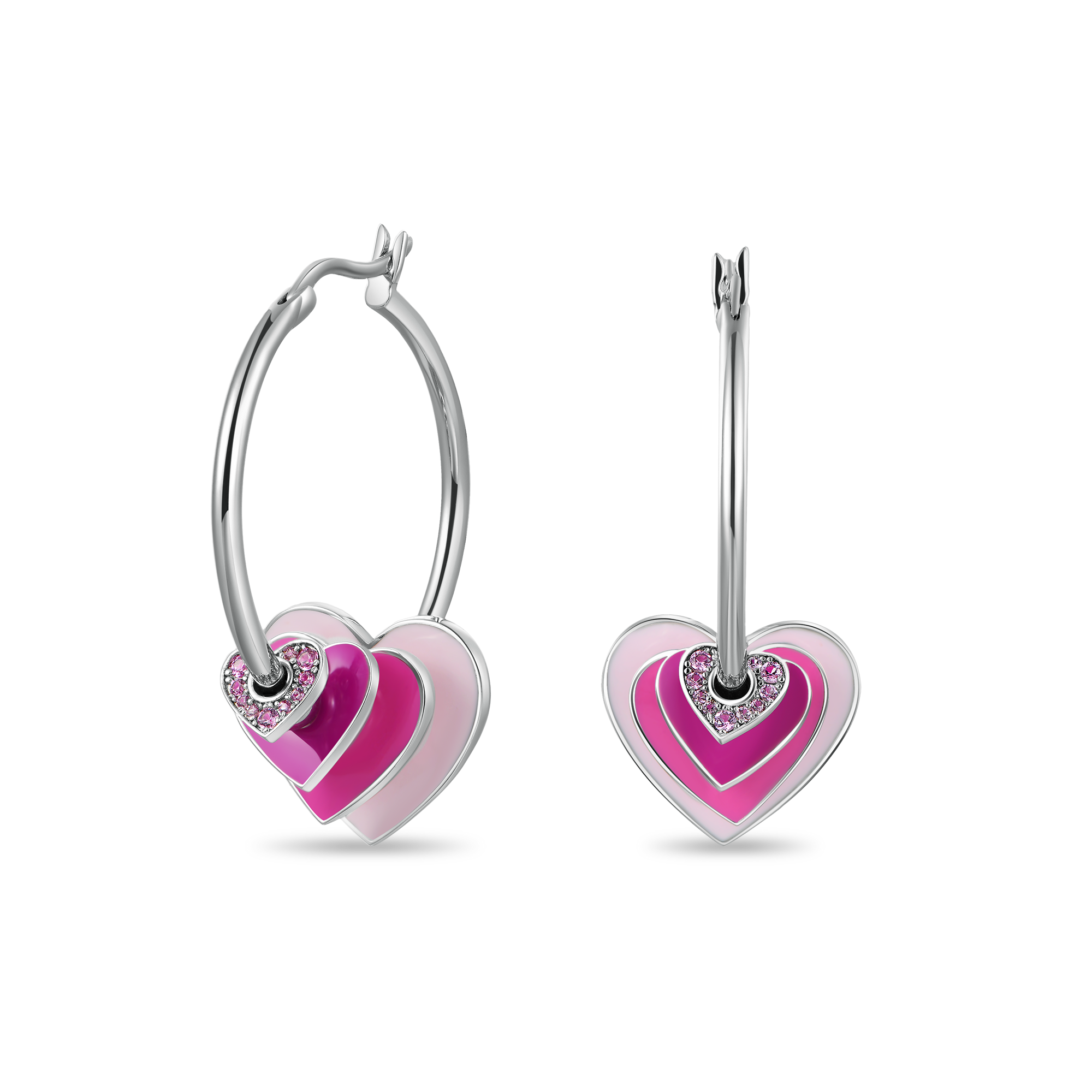 Boucles d'oreilles de cerceau de coeur brisé