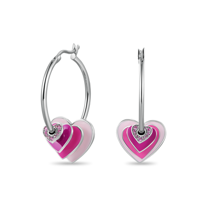 Boucles d'oreilles de cerceau de coeur brisé