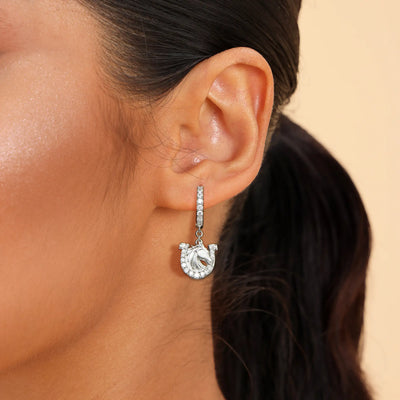 Moissanite S925 Horseshoe Dangling Earrings