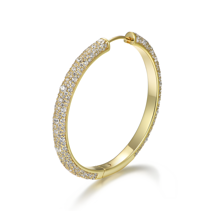 Large Pavé Hoop Earring - Single - APORRO
