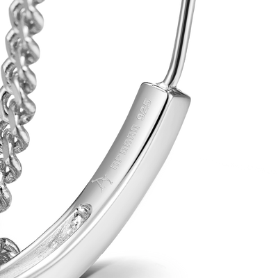 Cuban Link Mix One Row Hoop Earring - Single
