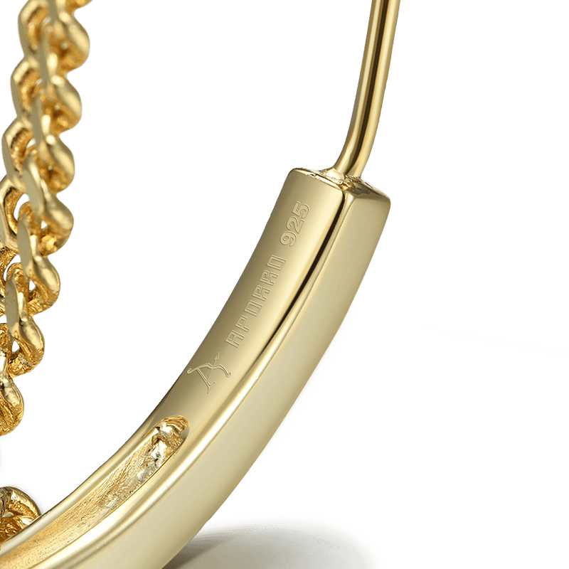 Cuban Link Mix One Row Hoop Earring - Single - APORRO