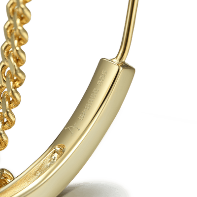 Cuban Link Mix One Row Hoop Earring - Single