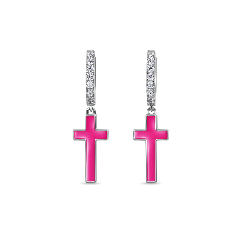 Free Arcenciel Cross Dangly Earrings - Pair - APORRO