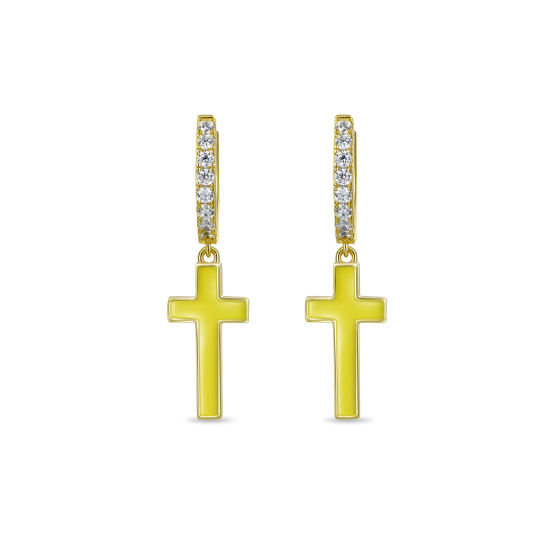 Free Arcenciel Cross Dangly Earrings - Pair - APORRO