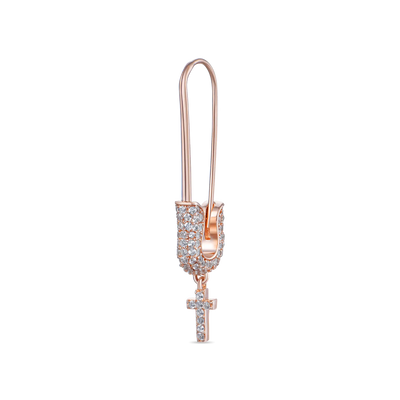 Pin Cross Dangly Earring