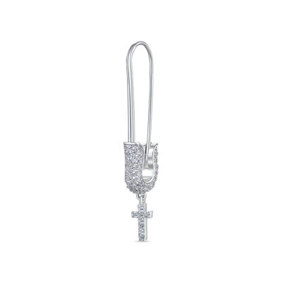 Pin Cross Dangly Earring