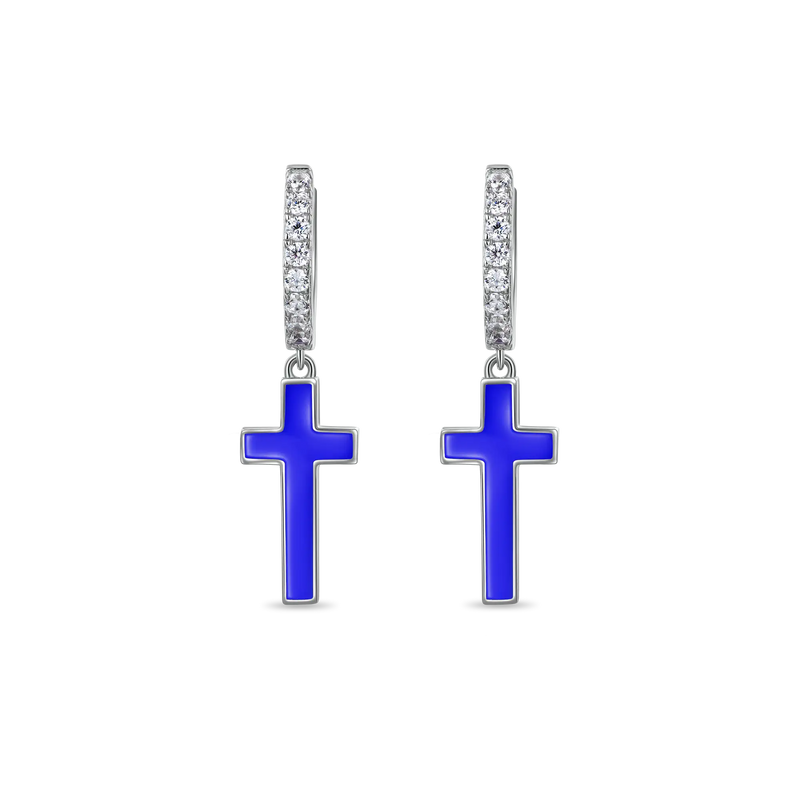 Free Arcenciel Cross Dangly Earrings - Pair - APORRO