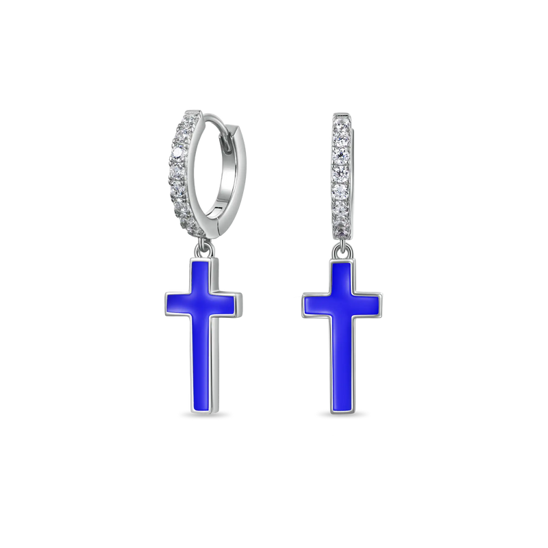 Free Arcenciel Cross Dangly Earrings - Pair - APORRO