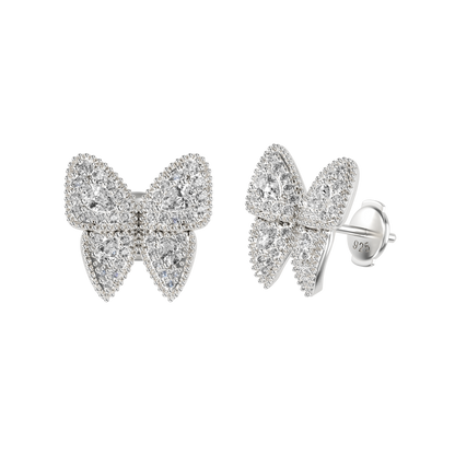 Youth Vivid Clustered Butterfly Stud Earring