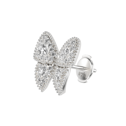 Youth Vivid Clustered Butterfly Stud Earring