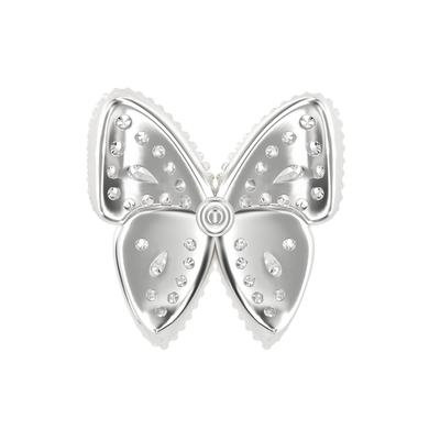 Boucle d'oreille unique en forme de papillon en grappes vives