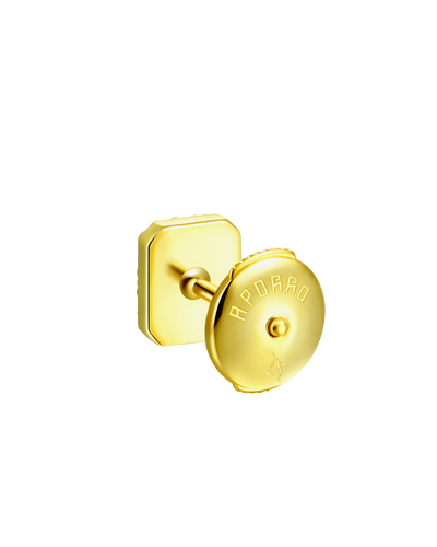 Boucles d'oreilles à tige halo mixte taille émeraude S925 - Paire