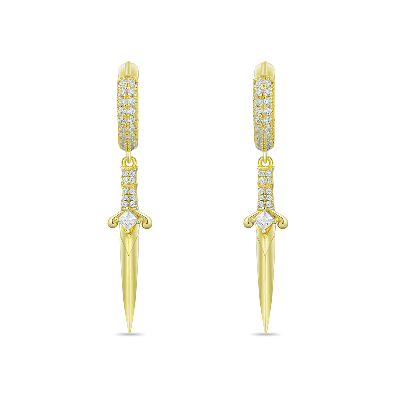 Sword Dangly Earrings - Pair - APORRO