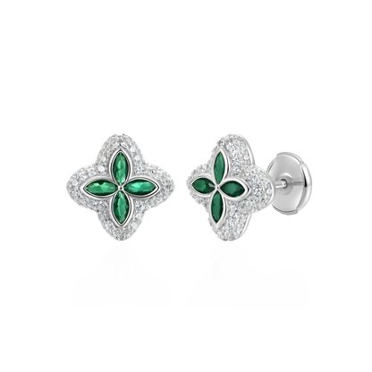 Moissanite Luminous Clover Earrings