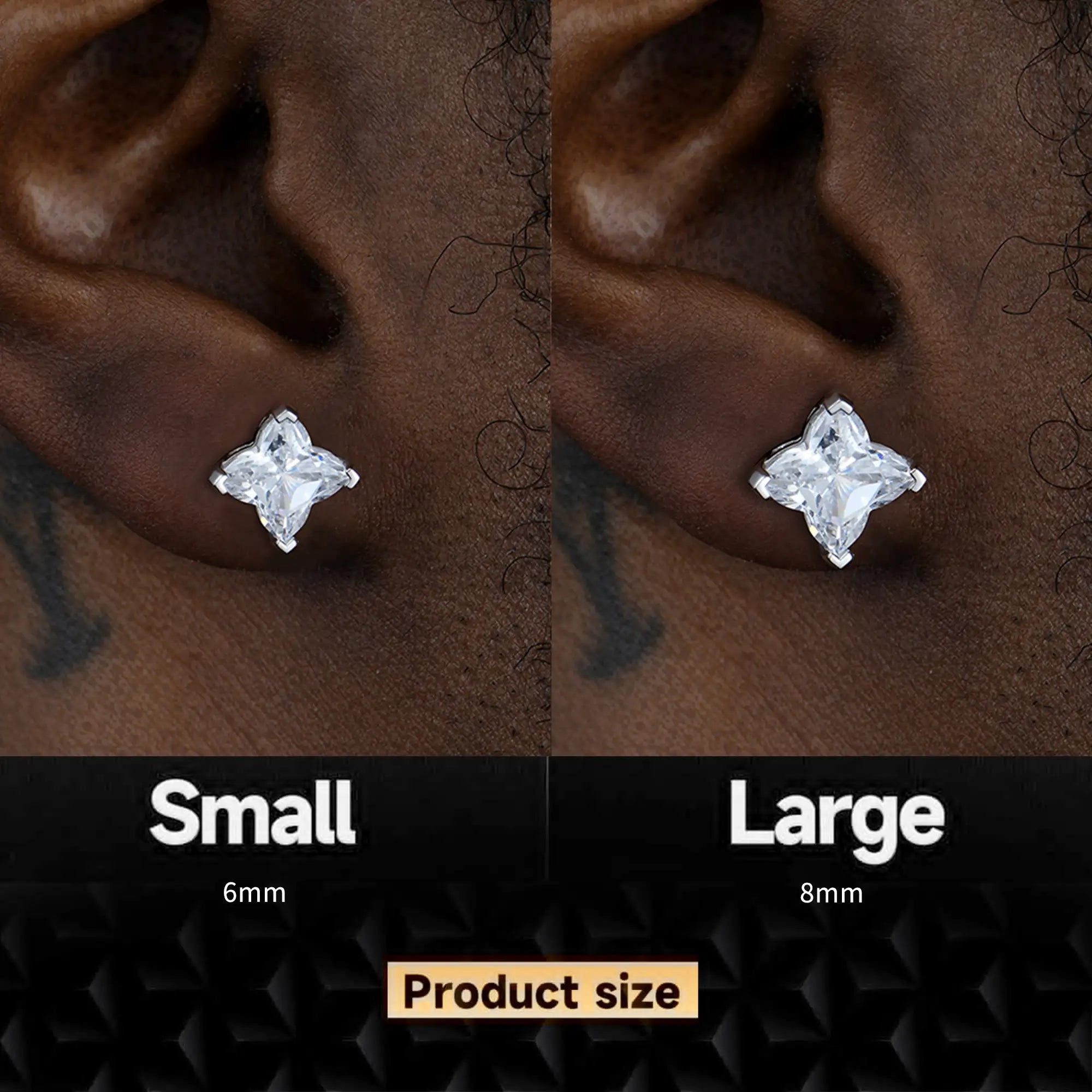 MOISSANITE Solid Clover Cut Stats - White