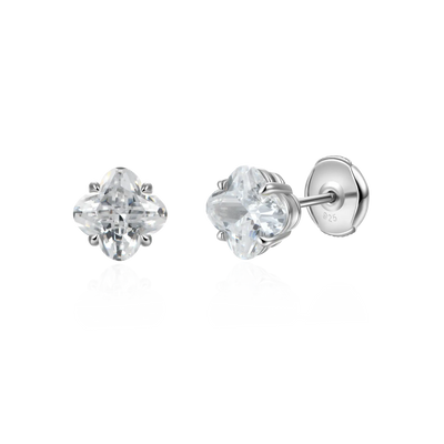 S925 Blossom Cut Stud Earrings