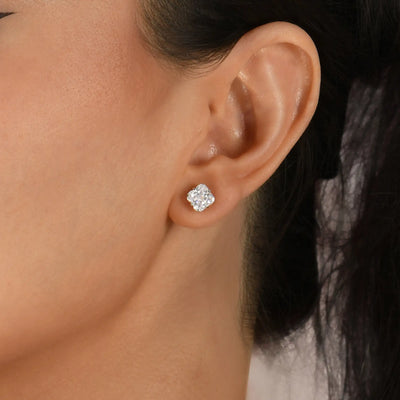 S925 Blossom Cut Stud Earrings