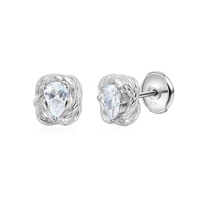 S925 Coiled Snake Stud Earrings