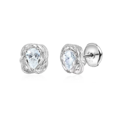 S925 Coiled Snake Stud Earrings