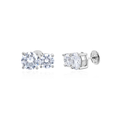 Single Toi et Moi Stud Earrings – Twin Rounds