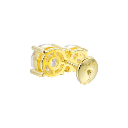 Moissanite Toi et Moi Stud Earrings – Twin Rounds