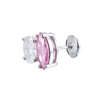 Moissanite Toi et Moi Stud Earrings – Oval & Marquise