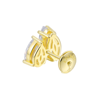 Moissanite Toi et Moi Stud Earrings – Marquise & Pear