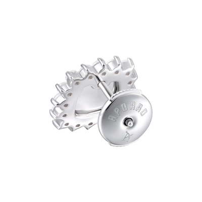 Orecchini a bottone staccabili con aureola turchese S925