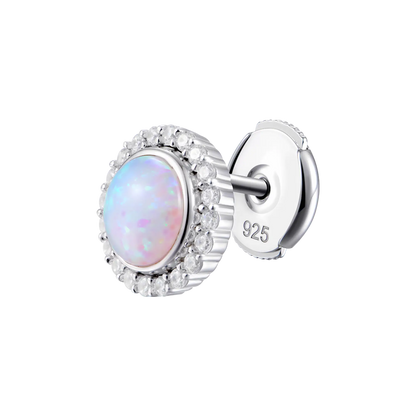 Women's S925 Opal Halo Detachable Stud Earrings