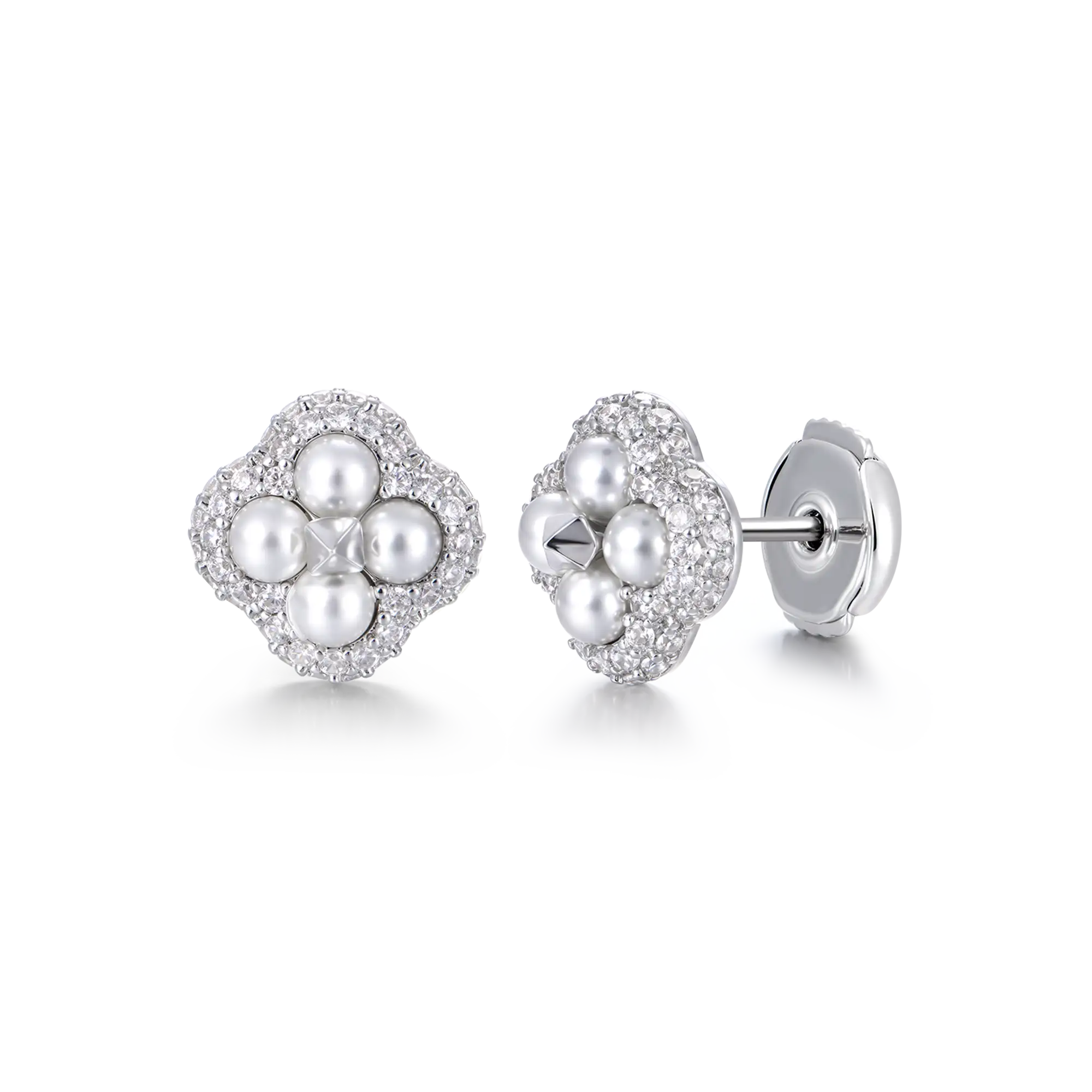 Starburst Pearl Stud Earring