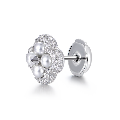 Starburst Pearl Stud Earring