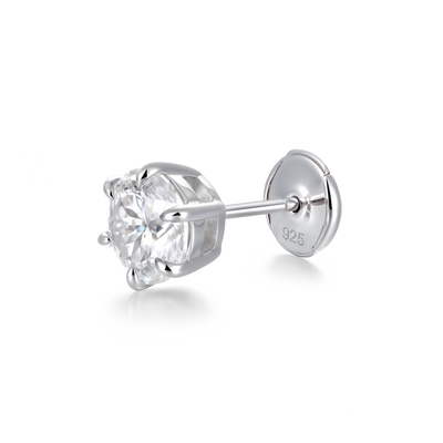 Boucle d'oreille à tige taille portugaise